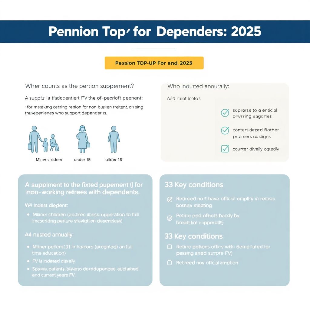 Доплата к пенсии за иждивенцев: размер и порядок оформления